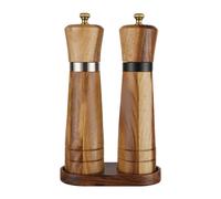 Salt and Pepper Grinder Set,Wooden Mill Shaker Easy Adjustable Ceramic Coarseness Large Refillable