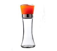 Salt and Pepper Grinders Salt Shakers with Ceramic Grinder Mill Glass Round Pepper Mill & Salt Mill Spice Grinder for Adjustable Coarseness and Glass Body Shakers (Color : Orange)