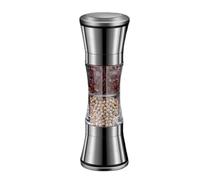 Salt and Pepper Grinders Set, Manual Mill Grinders for Kitchen, Ceramic Rotor with Strong Adjustable Coarseness, One Touch Operation - Pepper Mills, Easy to Use and Fill - Large Capacity