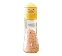 Salt and Pepper Mill - 200ml Yellow Duck Manual Grinder Adjustable Crusher Bottle Portable Kitchen Breaker for Sea Coffee Beans Food Cooking Preparation Tool