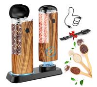 Salt and Pepper Mill Electric Adjustable Set: Rechargeable Spice Mill Automatic Salt Mill Adjustable Coarseness Pepper Mills Refillable Salt and Pepper Mills Large Capacity