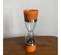 Salt and Pepper Mill Grinder Set 2 in 1 Salt & Peppercorn Shaker Mill Double Head Refillable Spice Grinder with Ceramic Rotor Adjustable Coarseness for Picnic, Dinner, Parties, BBQ (Color : Orange)