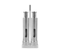 Salt and Pepper Mill Shakers Pepper Grinder - Salt and Pepper Grinder Set Grinders Mini Thumb Push Mill with Stand, Peppermill are Refillable (Stainless) Pepper Grinder Kitchen Grinder