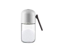 Salt and Pepper Shaker, Adjustable Grinder, Salt Pepper Shaker, Pepper Mill Set Made of Glass with Lid, Salt and Pepper Mill for Various Spices, Kitchen, Camping (180 ml)