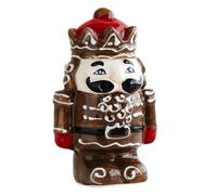 Salt and Pepper Shaker Nutcracker Statue Collectible Creative Holiday Kitchen and Table Shaker Seasoning Storage Container, Style B
