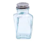 Salt and Pepper Shaker with Stainless Steel Multi-Hole Top - Recycled Glass Salt Shaker, Tablecraft