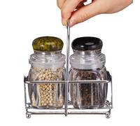 Salt and Pepper Shakers - Clear Seasoning Jar Set for Kitchen | PP Sturdy Containers with Easy-Pour Lids, Perfect for Picnic, Pantry, Home Cooking, Camping, Dining