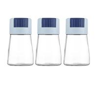 Salt and Pepper Shakers Push Type Measuring for Ideal for Kitchen and Home with 3Pcs Salt Size 3pcs Modern Style with Their Contemporary Design (Blue 3pcs)