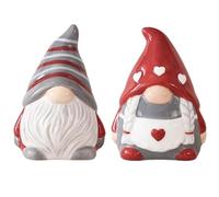 Salt and Pepper Shakers Set 2Pcs Cute Gnomes Salt and Pepper Shakers Sealed Ceramic Shaker Sweet and for Valentine's Day Christmas Table Decor