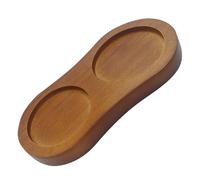 Salt and Pepper Tray, Oak Wood Salt and Pepper Mill Tray Salt and Pepper Holder Kitchen Accessories for Pepper Mill Pepper Grinder Shakers Decoration, Inner Dia 2.56 Inch / 5.6CM