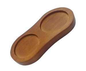 Salt and Pepper Tray, Oak Wood Salt and Pepper Mill Tray Salt and Pepper Holder Kitchen Accessories for Pepper Mill Pepper Grinder Shakers Decoration, Inner Dia 2.56 Inch / 5.6CM