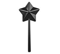 Salt and Shaker Wand Pentagram Shape Plastic Cute Practical Seasoning Dispenser for Theme Restaurants Halloween Christmas (Black)