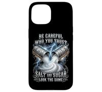 Salt And Sugar Look The Same Trust Issues Skull Graphic Case for iPhone 15