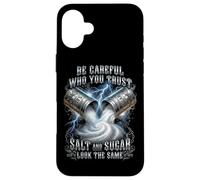 Salt And Sugar Look The Same Trust Issues Skull Graphic Case for iPhone 16 Plus