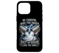 Salt And Sugar Look The Same Trust Issues Skull Graphic Case for iPhone 16 Pro Max