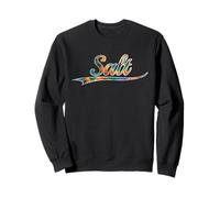 Salt Beach Life Sarcastic Attitude Tie Dye Vintage Varsity Sweatshirt