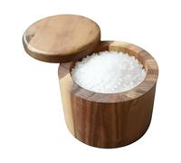 Salt Cellar | Magnetic Wooden Kitchen Storage | Sugar Container Sea Salt Storage Holder | for Seasoning Pepper Sugar Cooking Meal Prep Outdoor Home Farmhouse