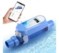 Salt Chlorine Generator with App Control, Self-Cleaning Pool Chlorinator System, Automatic Self-Adapting, Built-in Wi-Fi, Smart Digital Panel 20g/h