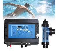 Salt Chlorine Machine,Pool Salt Water Chlorinator 5/10/15/20/30/50G/H Electrolytic Water Treatment Equipment Electronic Chlorine Generator For Swimming Pool Size 10-100 Cubic Meters(5g/H)
