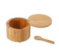 Salt Container - Wooden Spice Box | Salt & Pepper Box | Seasoning Container Box | Seasoning Pot | Rotating Magnetic Lid for Pepper Storage Wise Berry