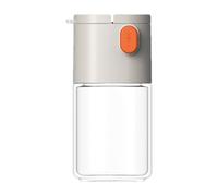 Salt Dispenser, Glass Measuring Seasoning Bottle, Clear Container Adjustable Shaker for Salt Paprika Pepper Cumin Powder Sugar, Transparent Kitchen Jar for Cooking Baking Dining Table Home Use