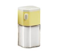 Salt Dispenser, Glass Salt Shaker, Refillable Seasoning Bottle, 0.5g Quantitative Pressed Salt Container - Accurate Measurement Removable, Seasoning Organizer, Salt Shaker for the Salt Shaker