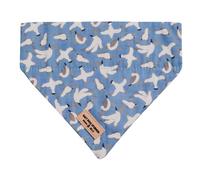 Salt Dog Studios Dog Bandana - Slip-On Dog Collar Bandana, Soft Cotton Dog Scarf for Small, Medium and Large Dogs, 19 (Seagull, Large)