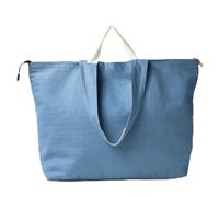 Salt Earth Large Beach Bag for Women, Extra Large Travel Tote With Pockets, Weekender Tote Bag For Women, Oversized Carry, Canvas Multi Purpose - Mommy, Gym, Travel, Pool and Beach, Coronet Blue, L