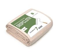 Salt Earth Single Pack Standard dropcloths Recycled Cotton Twill Sized Reversible|Reusable |Natural Coloured| Multi-Purpose Uses (5x20 Ft)