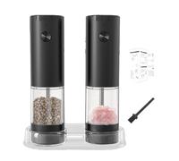 Salt Grinder Electric, Refillable Pepper Mill, Adjustable Coarseness Battery Powered Refillable Mills Easy Durable Build Compact Design Lightweight, Automatic for Home, Kitchen, Cooking