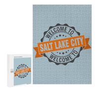 Salt Lake City Fun Wooden Picture Vertical Version Puzzle Creative Gift Wood Jigsaw for Adults And Family Game