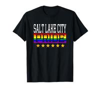 Salt Lake City Pride Gay Lesbian Queer LGBT Rainbow Flag T-Shirt