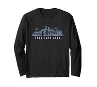 Salt Lake City stylish skyline cityscape USA State of Utah Long Sleeve T-Shirt