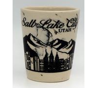 Salt Lake City Utah Marble Line Ceramic Shot Glass