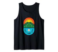 Salt Lake City Utah Minimalist Geometric Hiking Badge Travel Tank Top