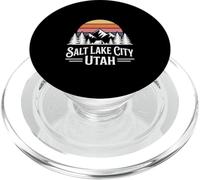 Salt Lake City Utah Mountain Camping Retro PopSockets PopGrip for MagSafe