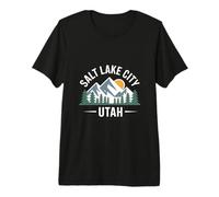 Salt Lake City Utah Mountain Landscape Premium T-Shirt