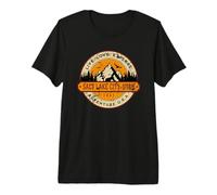Salt Lake City Utah USA Distressed Style Adventure Design Premium T-Shirt