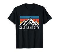 Salt Lake City Utah Vintage Mountain Hiking Retro Outdoors T-Shirt