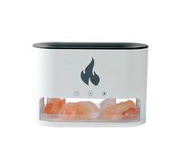 Salt Lamp Diffuser with Fire - 19x13x8cm Cool Mist Humidifier, Diffuser With Timer, Dynamic Salt Lamp And Flame Diffuser, Diffuser With Light, Minut