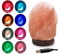 Salt Lamp Natural Himalayan Crystal 7 Colors Changing Natural Salt Lamp Light Glow Hand Crafted Night Light for Lighting Pink Mini Small Lamp Home Decor Decoration Exam Gift