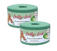 Salt Licks for Horses - Lolly-Lick 2-piece Set 2x750g Apple - Sugar-Free, Grain-Free, Natural Sea Salt & Minerals - With Hanging Rope - Fits LIKIT Holders - Anti-Boredom Horse Treat