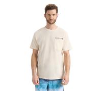 Salt Life Men's Buoyant Crab Short Sleeve Pocket Tee, Chalk, Large