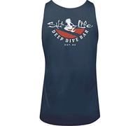 Salt Life Men's Deep Dive Bar Tank Top, Washed Navy, Small