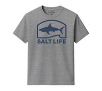 Salt Life Men's Pro Salt Shark T-Shirt in Grey | Size: Large Salt Life Grey L