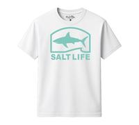 Salt Life Men's Pro Salt Shark T-Shirt in White | Size: 4XL Salt Life White 4XL