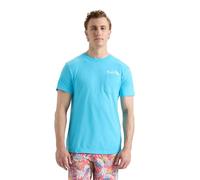 Salt Life Mens Striated Short Sleeve Pocket Tee, Aquarius, Small