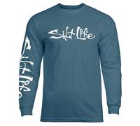 Salt Life Signature Long Sleeve Tee, Coastal Blue, Large