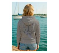 Salt Life Women's Anchor Patch Hoodie in Grey | Size: Small Salt Life Grey S