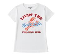 Salt Life Women's Fish Dive Surf T-Shirt in White | Size: Medium Salt Life White M